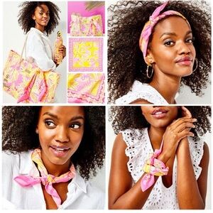 NWT Lilly Pulitzer GWP Scarf Be The Sunshine
